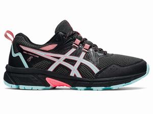 Buty Do Biegania W Terenie Damskie Asics Gel-venture 8 Czarne Niebieskie | 08467-KVNI