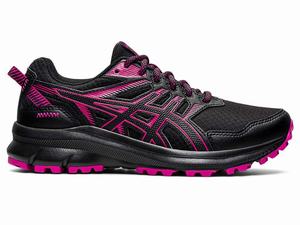 Buty Do Biegania W Terenie Damskie Asics Trailowe Scout 2 Czarne Fuksja Czerwone | 12759-CKJM