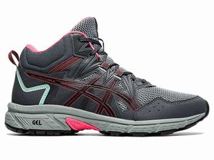 Buty Do Biegania W Terenie Damskie Asics Gel-venture 8 Szare Różowe | 13829-LGUM