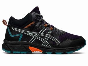 Buty Do Biegania W Terenie Damskie Asics Gel-venture 8 Czarne Niebieskie | 78319-AUID