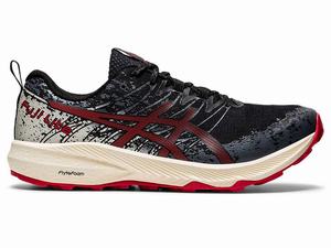 Buty Do Biegania W Terenie Męskie Asics Fuji Lite 2 Czarne Czerwone | 46823-DFCS