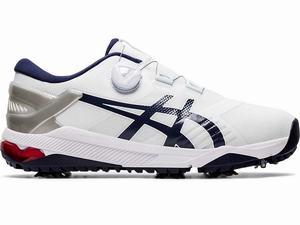 Buty Golfowe Męskie Asics Gel-course Duo Boa Białe Granatowe | 84751-GTZF