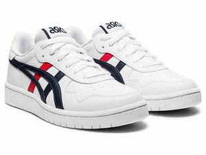 Buty Sportowe Dziecięce Asics Japan S Grade School Białe Czerwone | 56129-RZME