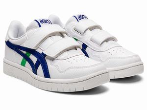 Buty Sportowe Dziecięce Asics Japan S Pre-school Białe Niebieskie | 38460-UFLA