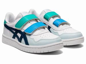 Buty Sportowe Dziecięce Asics Japan S Pre-school Białe Niebieskie | 69801-JRLZ