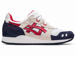 Buty Sportowe Męskie Asics Gel-lyte Iii Og Białe Czerwone | 02471-PRAI