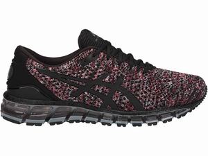 Buty Sportowe Męskie Asics Gel-quantum 360 Knit 2 Czarne Czerwone Szare | 15390-KSMC