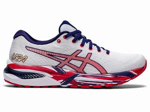 Buty do Biegania Damskie Asics Gel-cumulus 22 Białe Czerwone | 95728-AUIX