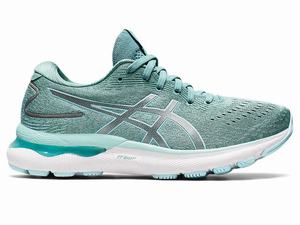 Buty do Biegania Damskie Asics Gel-nimbus 24 Oliwkowe Niebieskie | 04196-RTJO