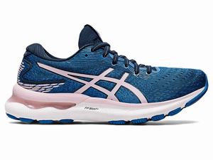 Buty do Biegania Damskie Asics Gel-nimbus 24 (D) Niebieskie Różowe | 15960-AZCS