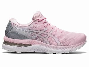 Buty do Biegania Damskie Asics Gel-nimbus 23 Różowe Głęboka Niebieskie Srebrne | 32546-ZVAU