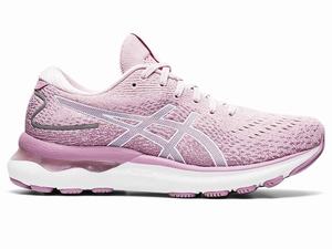 Buty do Biegania Damskie Asics Gel-nimbus 24 Różowe Białe | 78426-LTYQ