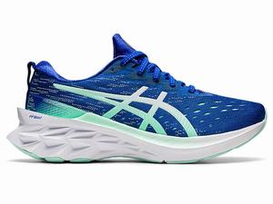 Buty do Biegania Damskie Asics Novablast 2 Niebieskie Białe | 57164-NFYO