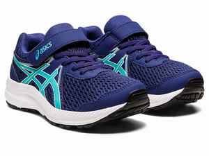 Buty do Biegania Dziecięce Asics Contend 7 Pre-school Różowe Głęboka Niebieskie | 26543-MWVO