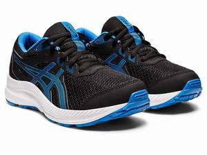 Buty do Biegania Dziecięce Asics Contend 8 Grade School Czarne Niebieskie | 28549-TPYC