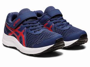 Buty do Biegania Dziecięce Asics Contend 7 Pre-school Różowe Głęboka Niebieskie | 41687-ANDJ