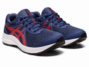 Buty do Biegania Dziecięce Asics Contend 7 Grade School Czarne Głęboka Turkusowe | 42350-KPVN