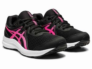 Buty do Biegania Dziecięce Asics Contend 7 Grade School Czarne Głęboka Turkusowe | 71425-YUGI