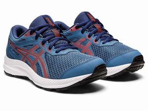 Buty do Biegania Dziecięce Asics Contend 8 Grade School Czarne Niebieskie | 73140-BJNO