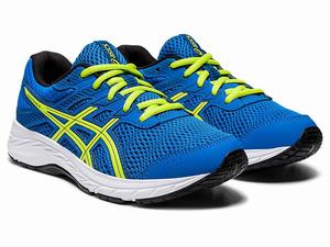 Buty do Biegania Dziecięce Asics Contend 6 Grade School Białe Niebieskie | 75620-AMLE