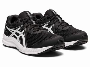 Buty do Biegania Dziecięce Asics Contend 7 Grade School Czarne Głęboka Turkusowe | 76213-LUWT