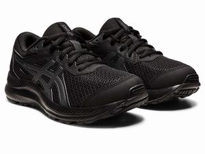 Buty do Biegania Dziecięce Asics Contend 8 Grade School Czarne Niebieskie | 78294-ZSVC