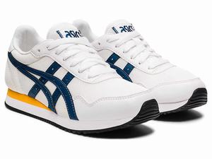 Buty do Biegania Dziecięce Asics Tiger Runner Grade School Białe Głęboka Indygo | 38905-LENC