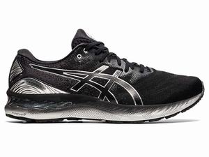 Buty do Biegania Męskie Asics Gel-nimbus 23 Platinum Czarne Srebrne | 35602-ZDUT