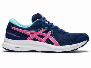 Buty do Chodzenia Damskie Asics Gel-contend 7 Niebieskie Różowe | 09158-AWTE