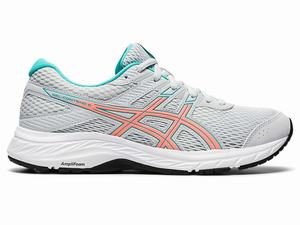 Buty do Chodzenia Damskie Asics Gel-contend 6 Szare Pomarańczowe Koralowe | 50832-APBQ