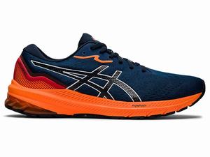 Buty do Chodzenia Męskie Asics Gt-1000 11 Niebieskie Pomarańczowe | 35670-JKUC