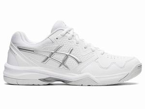 Buty do Tenisa Damskie Asics Gel-dedicate 7 Białe Srebrne | 16230-TWOD