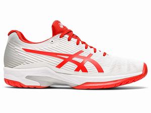 Buty do Tenisa Damskie Asics Solution Speed Ff Białe Czerwone | 05697-JQCB