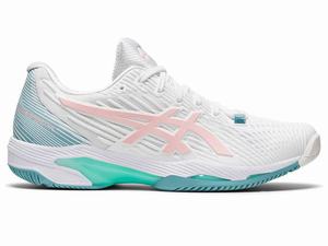 Buty do Tenisa Damskie Asics Solution Speed Ff 2 Białe Różowe | 07894-AQGN