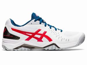 Buty do Tenisa Męskie Asics Gel-challenger 12 Białe Czerwone | 75891-LHBJ