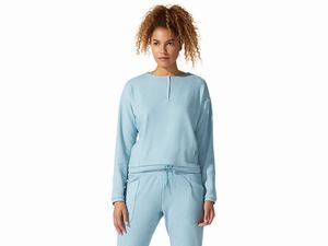 Koszulki Damskie Asics Soft Stretch Sweat Niebieskie | 14578-AQPV