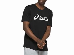 Koszulki Męskie Asics Triblend Treningowe Czarne Białe | 38297-XBNW