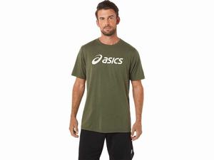 Koszulki Męskie Asics Xg Lockup Logo Oliwkowe | 20859-WIVB