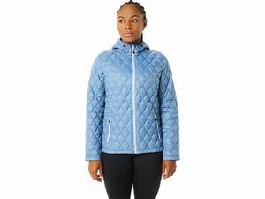 Kurtki Damskie Asics Performance Insulated Niebieskie Białe | 71589-QZIX