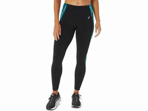 Legginsy Damskie Asics 7/8 Performance Czarne Jasny Zielone | 64918-LRDF