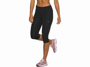 Legginsy Damskie Asics Capri Czarne | 70415-EWUV