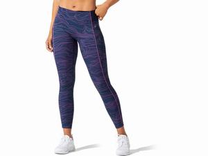 Legginsy Damskie Asics Piping Graphic Niebieskie Fioletowe | 39245-AFXD