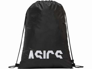 Plecaki Męskie Asics Drawstring Czarne Białe | 95872-NYIG