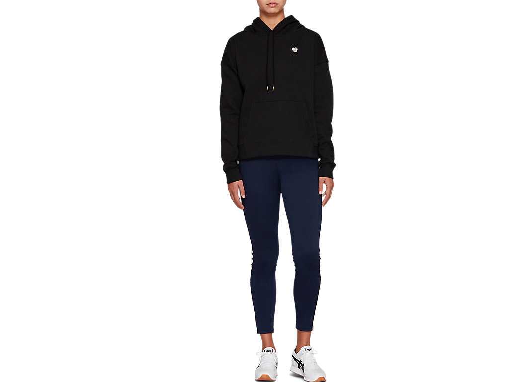 Bluzy Damskie Asics Fleece Czarne | 84035-FMHI