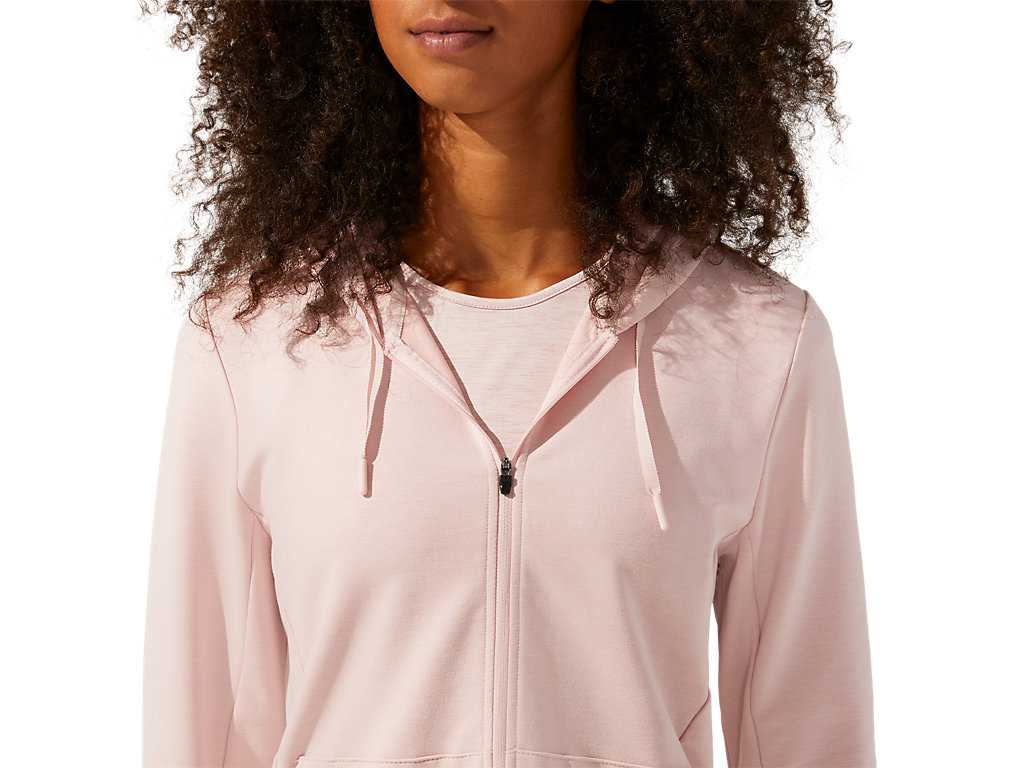 Bluzy Damskie Asics Performance Full Zip Koralowe | 60249-QKMV