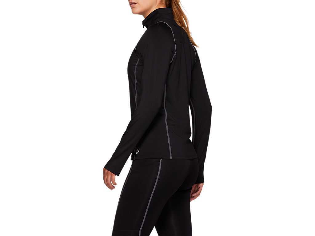 Bluzy Damskie Asics Thermopolis Half Zip Czarne Jasny Szare Jasny Szare | 04716-GCPR