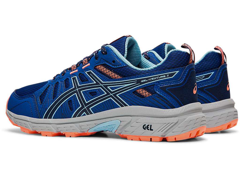 Buty Do Biegania W Terenie Damskie Asics Gel-venture 7 Niebieskie Niebieskie | 04176-OVCG