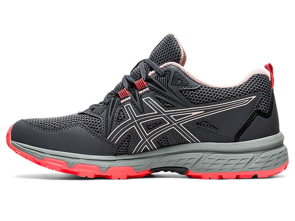 Buty Do Biegania W Terenie Damskie Asics Gel-venture 8 Szare Koralowe | 05726-BNVZ