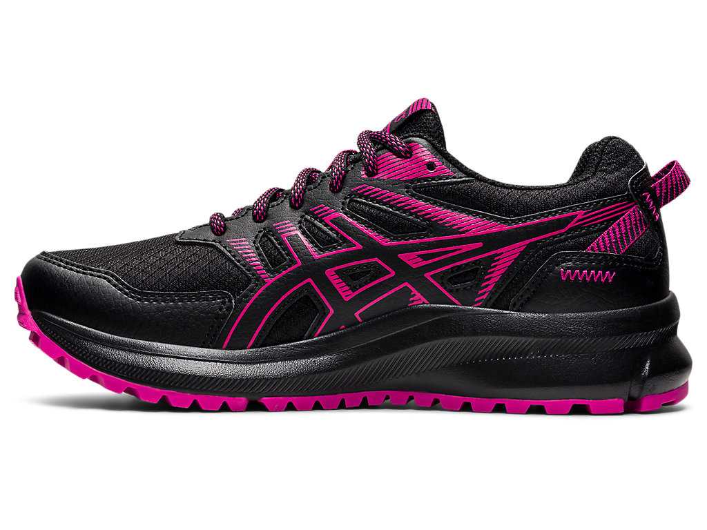 Buty Do Biegania W Terenie Damskie Asics Trailowe Scout 2 Czarne Fuksja Czerwone | 12759-CKJM