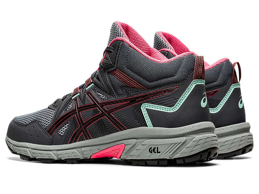 Buty Do Biegania W Terenie Damskie Asics Gel-venture 8 Szare Różowe | 13829-LGUM